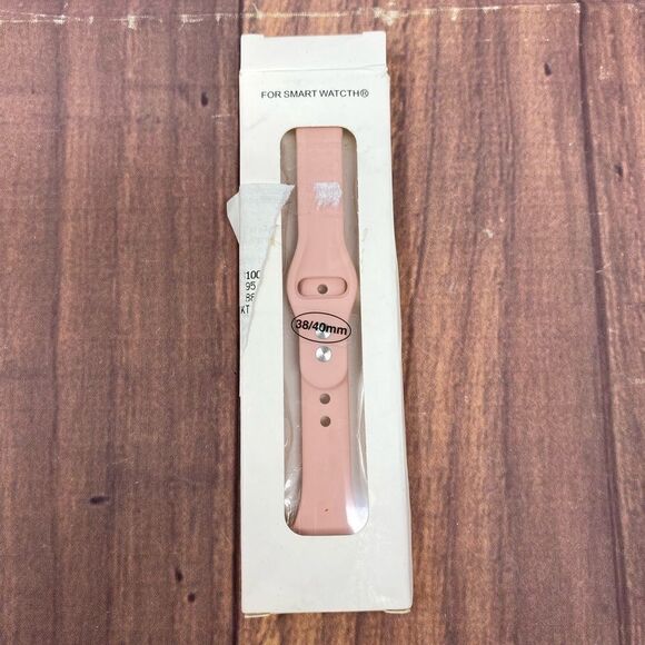 MACY’S PINK APPLE WATCH SILICONE BAND COMPATIBLE WITH 38/40MM PO19 - Picture 1 of 2